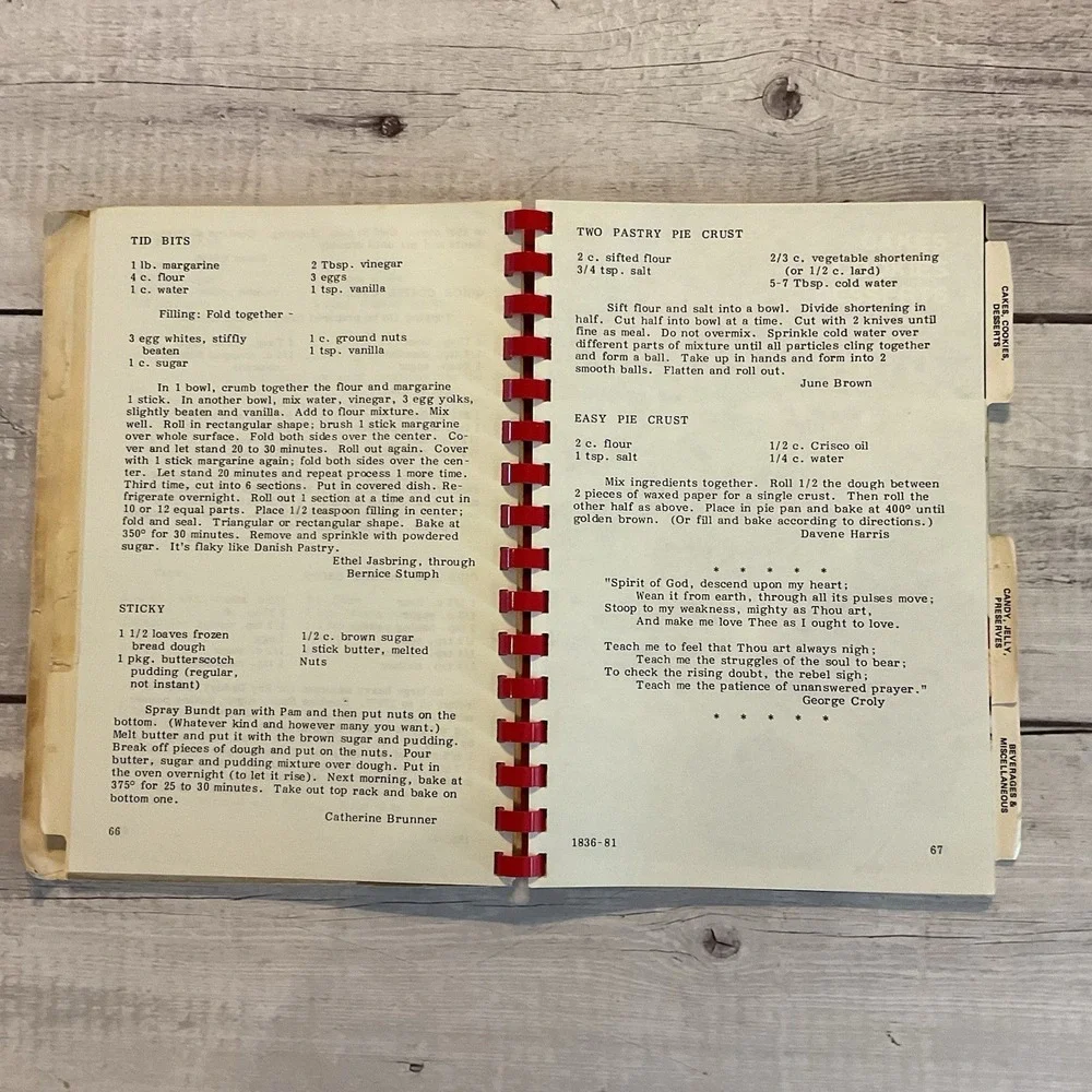 Circle Of Friends Recipe Book Cookbook Immanuel Baptist Church Hamilton‎ Ohio